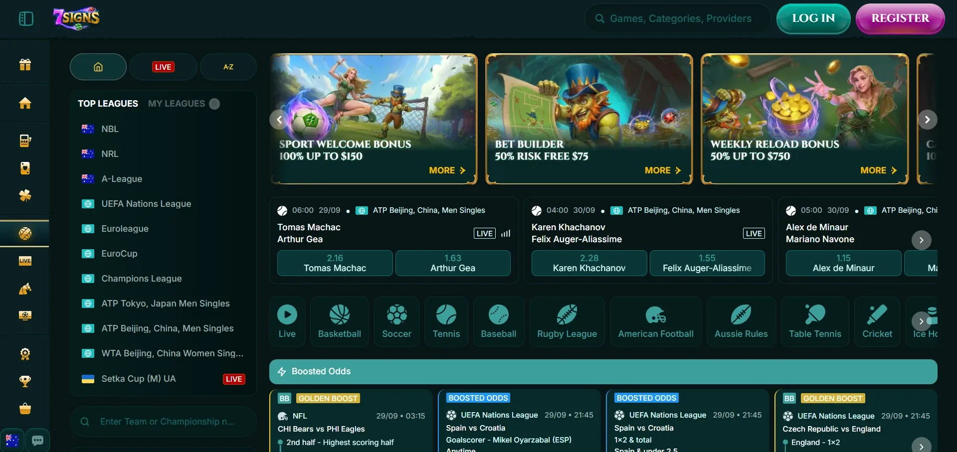 7signs casino betting